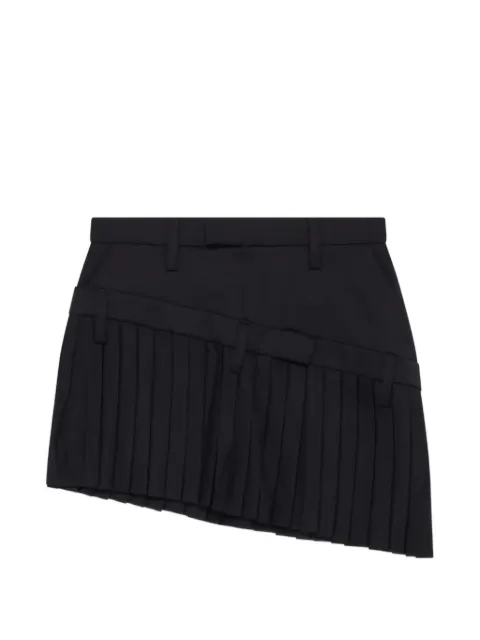 Torishéju asymmetric mini pleated skirt Black TOR01S013SS26