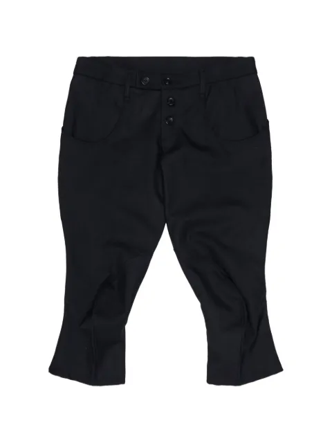 Nemen rope-print cropped trousers Black TROUSERS4375LINENARMYSERG