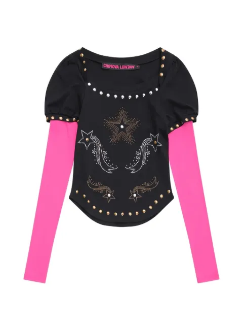 Chopova Lowena Janine stud-embellished top Black 2442SS26BLACKANDPINK