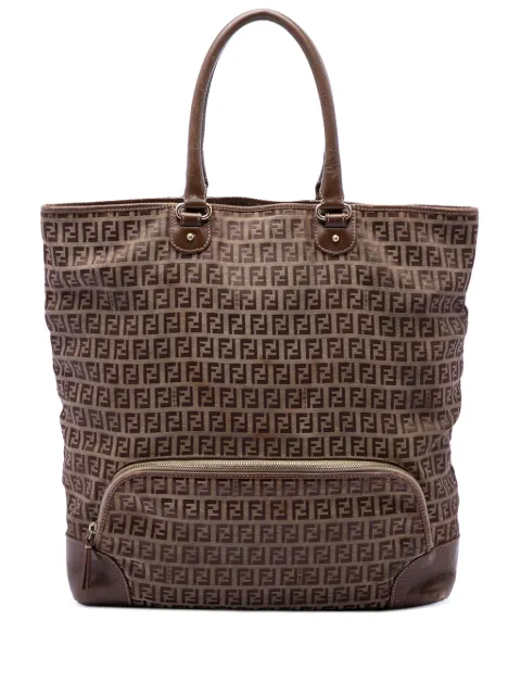 Fendi Pre-Owned 2000-2010 Zucchino Canvas Chef Shopping tote bag Brown C8BSYW07BHPI9D1V