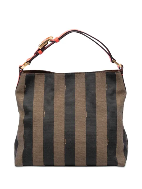 Fendi Pre-Owned 2010-2026 Pequin Canvas shoulder bag Brown 8RI2CCCKZPXCVIR0