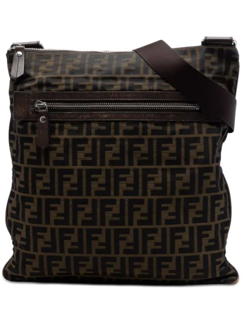 Fendi Pre-Owned 2000-2010 Zucca Canvas crossbody bag Brown 4TA00QR89VTPMURW