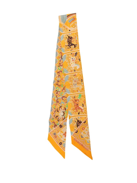 Hermès Pre-Owned 2010-2018 Collections Imperiales Silk Twilly Scarf scarves Orange CAA2ZGMJJZBKTZ3X