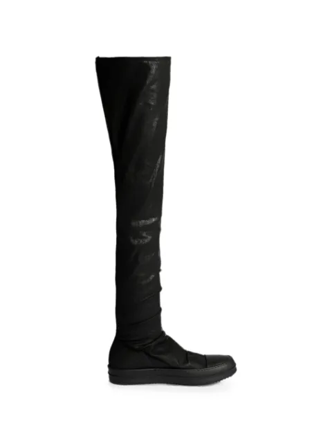 Rick Owens DRKSHDW waxed High Sock boots Black DS01F4812SDBK