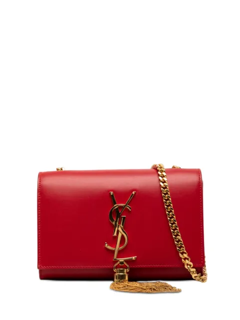Saint Laurent Pre-Owned 2015 Small Smooth Calfskin Monogram Kate Tassel crossbody bag Red Y8HWLW79FBXMMH6M