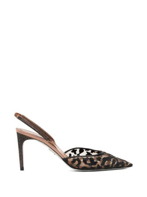 René Caovilla 80mm Allura crystal-embellished pumps Neutrals C12884080RV05Y452