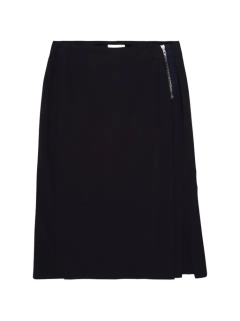 LEMAIRE zip-detail skirt Blue SK1063LF1537SS26BK990
