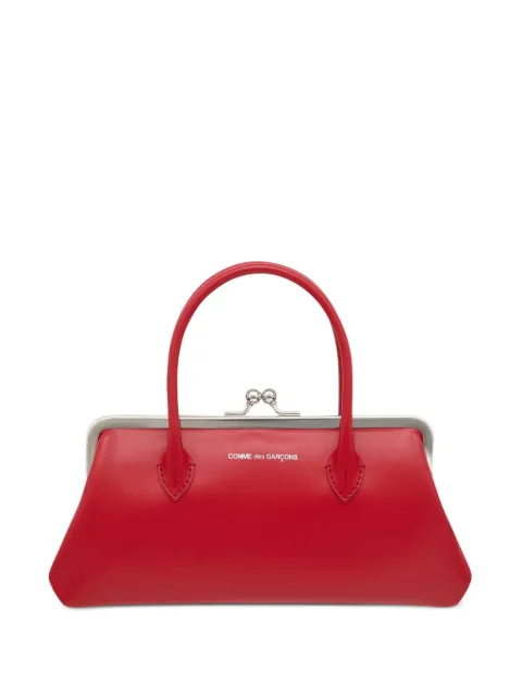 Comme Des Garçons Wallet large Clasp Handles leather tote bag Red DSA0303CH