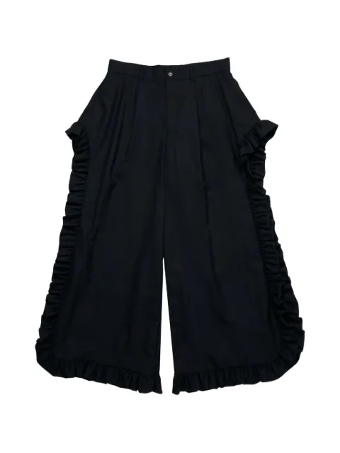 Noir Kei Ninomiya ruffled trousers Black 3QP00405113A