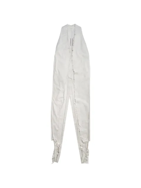Rick Owens frayed sleeveless coat White RO01F6951DMWSH