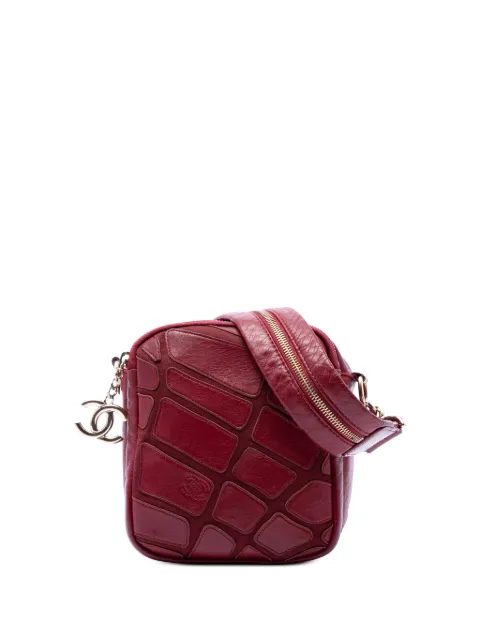 CHANEL Pre-Owned 2008-2009 CC Jersey and Lambskin Scale Camera Bag crossbody bag Red X42N89REI9FT8C0W