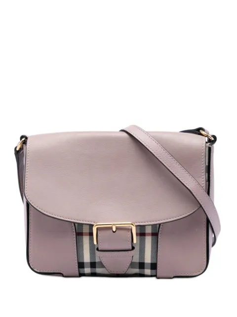 Burberry Pre-Owned 2000-2017 Small Haymarket Check Nylon and Leather Dickens crossbody bag Pink 7ZESDCBKWDWXJO7W