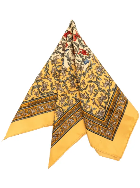 Hermès Pre-Owned 2000-2026 Chasse en Inde Silk Scarf 42 scarves Yellow ZUN9JLIW98722L9I