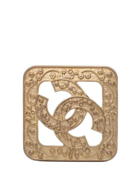CHANEL Pre-Owned 2015 CC Gold Plated Rhombus Brooch costume brooch Gold 75D84Z0X6IWXEHGI