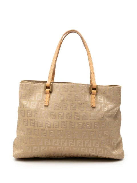 Fendi Pre-Owned 2000-2010 Zucchino Canvas Shopping tote bag Neutrals VAWRYP5NBLZ86UCJ