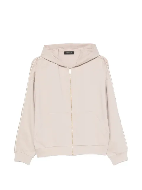 Fabiana Filippi zip-fastening pocket hoodie Neutrals JED216F263M3100000