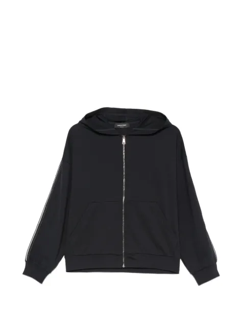 Fabiana Filippi zip-fastening side-stripe hoodie Blue JED216F263M3100000