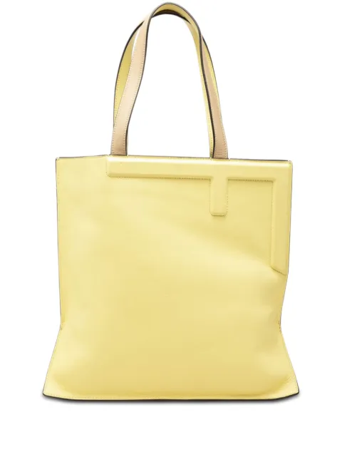 Fendi Pre-Owned 2010-2026 Medium Bicolor Smooth Calfskin Flip tote bag Yellow 6GN4DBGHOJ3TORY5