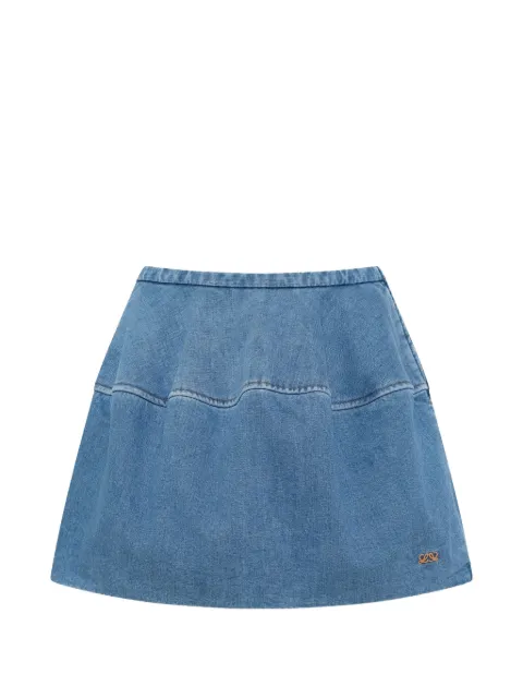 LOEWE Balloon denim mini skirt Blue S359Y1EX35