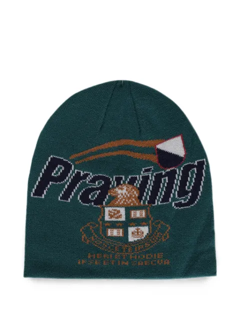Praying crest beanie hat Green PRAY242211