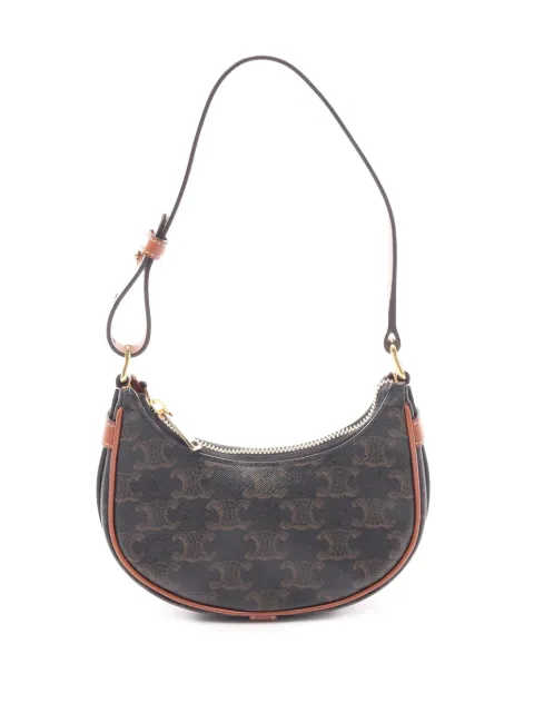 Celine Pre-Owned 2021-2023 Mini Triomphe Coated Canvas Ava shoulder bag Brown 3CKHNBJJ6EDFME33