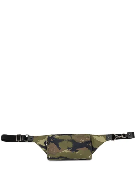 Valentino Garavani Pre-Owned 2018-2026 Nylon Rockstud Camouflage belt bag Green A0NG8BB6Z103ACT6