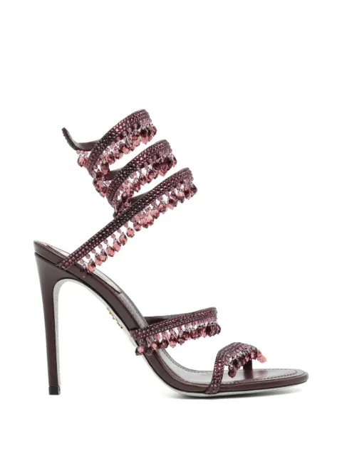 René Caovilla Chandelier crystal-embellished sandals Purple C12535