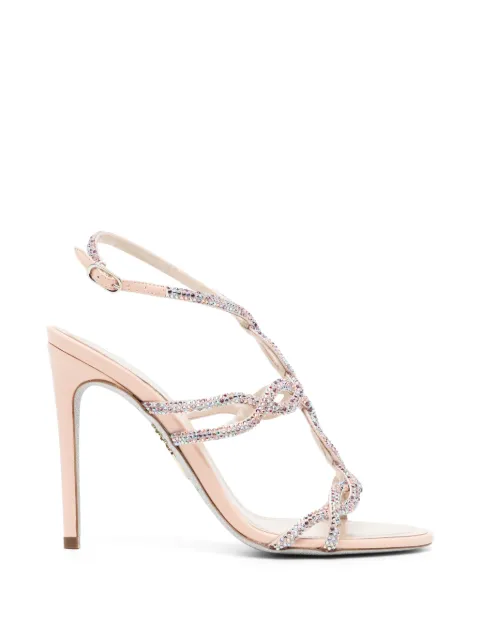 René Caovilla 105mm Braid crystal-embellished sandals Pink C12605105RN01V835