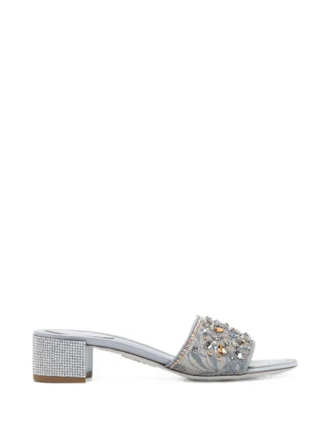 René Caovilla Christy crystal-embellished lace sandals Blue C12876040PI01Y438