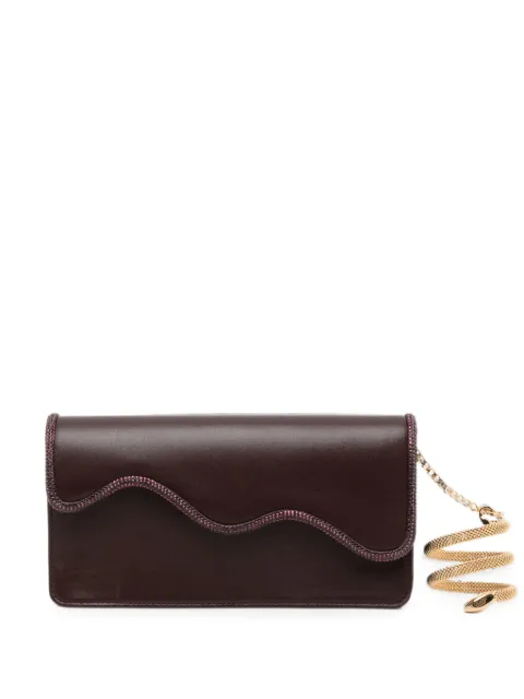 René Caovilla Onda crystal-embellished clutch bag Red B01480
