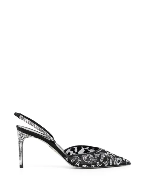 René Caovilla 80mm Allura crystal-embellished pumps Black C12884080RV05V065