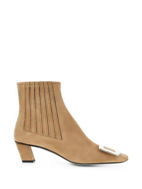 Roger Vivier Belle Vivier buckle-detail suede ankle boots Neutrals RVW00630330HR0