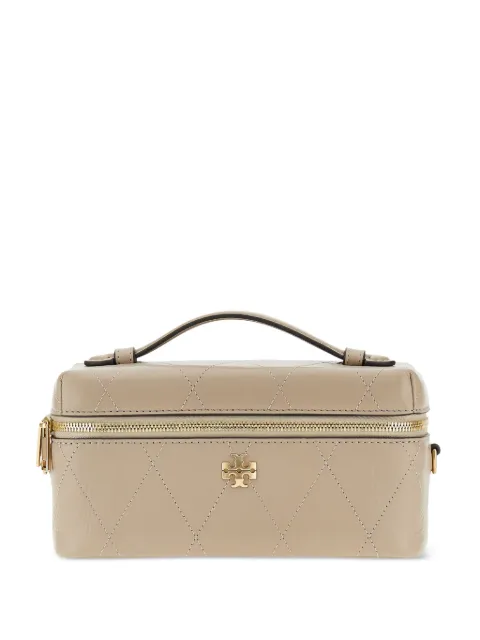 Tory Burch Charlie quilted leather crossbody bag Neutrals 186036