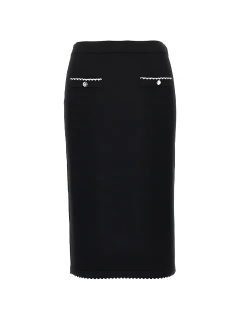 Tory Burch button-detail pencil midi skirt Black 182739