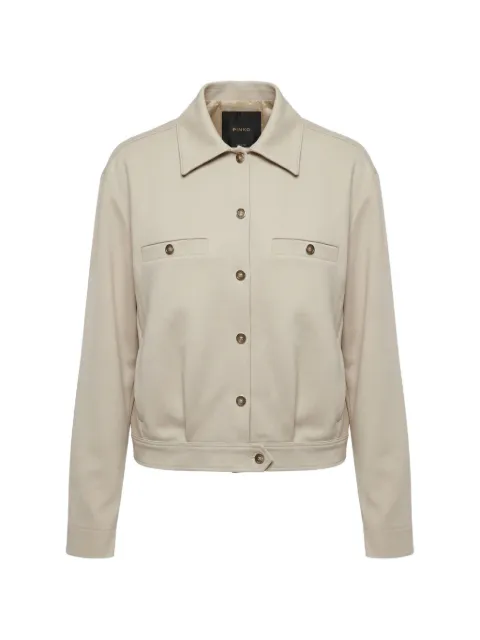 PINKO button-fastening shirt jacket Neutrals 107215A3AH
