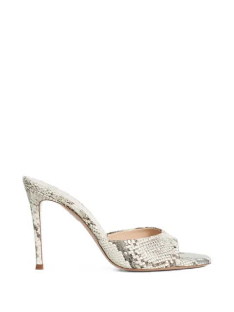 Roberto Festa Ramas python-effect heeled sandals Grey RAMASSONORAGOLD