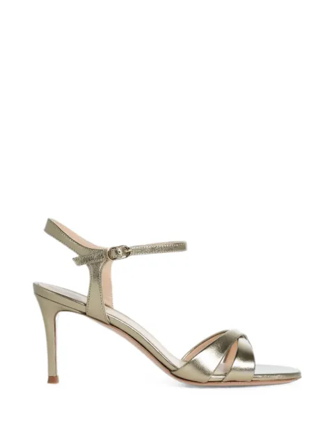 Roberto Festa Romilda laminated-leather heeled sandals Gold ROMILDALUXORALBA