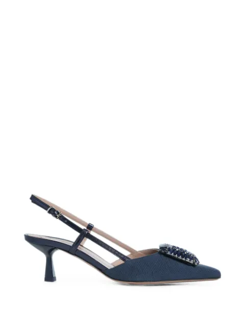 Roberto Festa Ingrid rhinestone-embellished slingback heeled pumps Blue INGRIDOLONANAVY