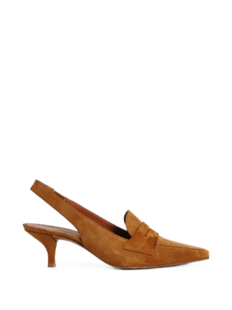 Roberto Festa Artemide suede slingback heeled pumps Brown ARTEMIDESOFTYCUOIO