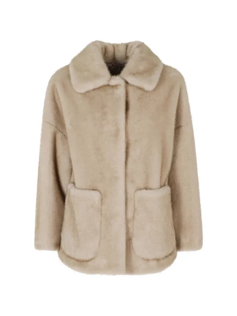 Herno faux-fur patch-pocket jacket Neutrals GC000600D12739