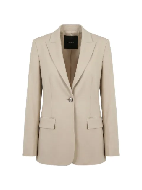PINKO peak-lapel single-breasted blazer Neutrals 104903A3AH