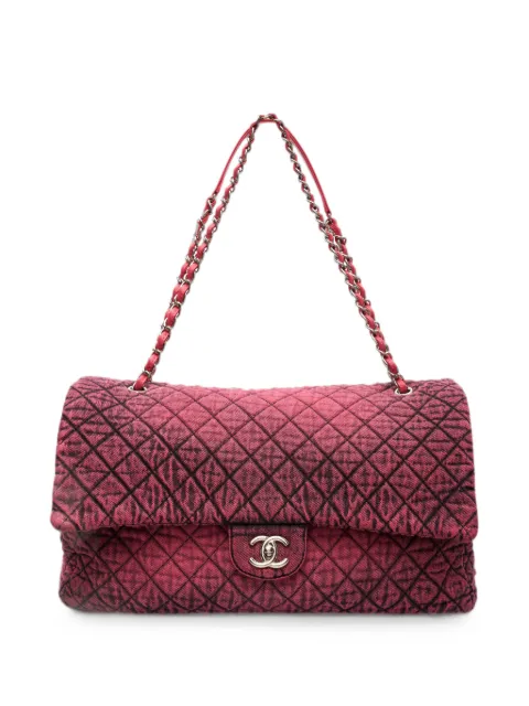 CHANEL Pre-Owned XXL 2019 Airline quilted flap bag Pink DPCR9260