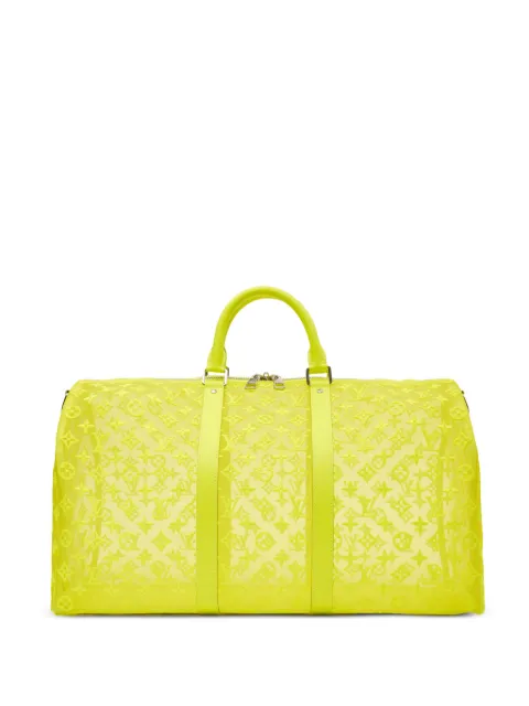 Louis Vuitton Pre-Owned x Virgil Abloh Collection 50 Monogram mesh keepall bandouliere holdall Yellow CSNS9281