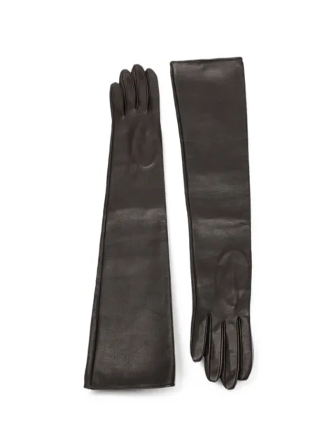 Manokhi leather gloves Brown MANO1008