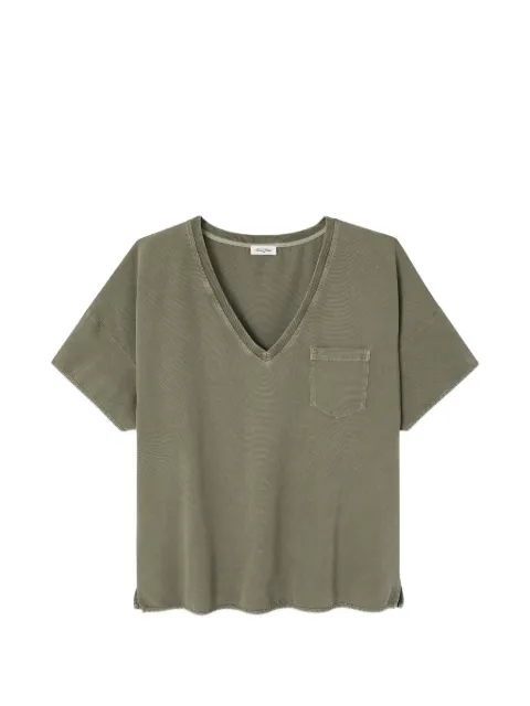 American Vintage Lycaz V-neck T-shirt Green LYC07B