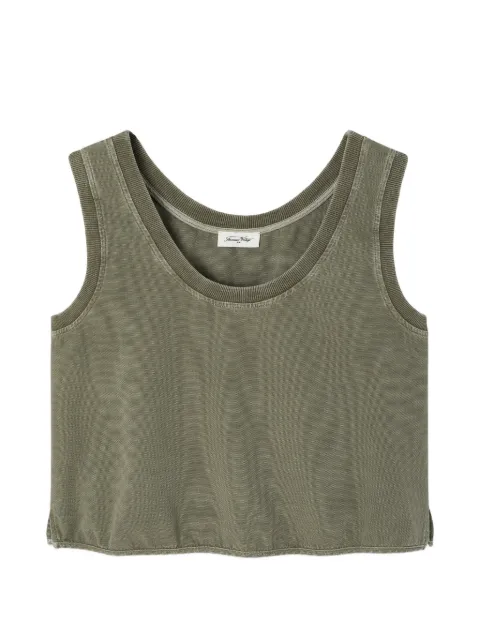 American Vintage Lycaz ribbed-trim tank top Green LYC07A