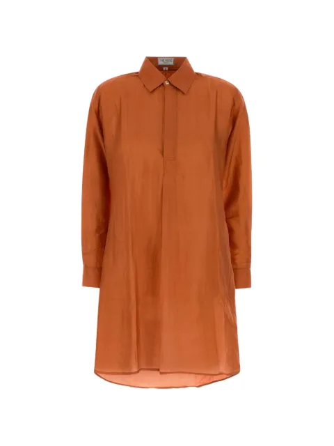 THE ROSE IBIZA Reynal silk shirt mini dress Orange REYNALLONGSHIRT