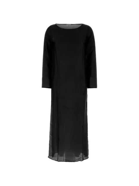 THE ROSE IBIZA Mariana long-sleeve maxi dress Black MARIANATUNIC