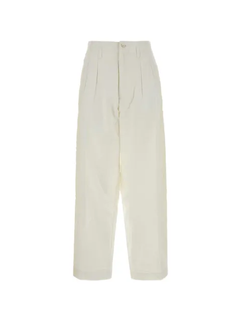 BODE Closerie Murray embroidered-trim trousers White WRS26BT017