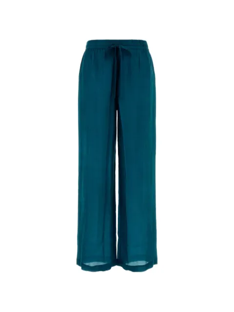 THE ROSE IBIZA silk drawstring palazzo pants Green PALAZZOPANT